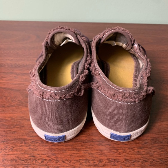 Keds | Fringe Detail Brown Canvas Sneakers - 7 - Picture 4 of 9